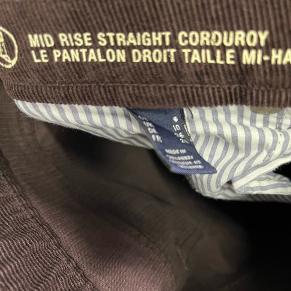 Lands End Corduroy Brown Pants 5 Pocket Mid Rise Straight Size 6 - Picture 6 of 10